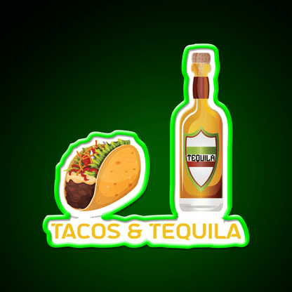 Tacos And Tequila Party Drink Tequila Led Neon Sign Rgb Color - Shineneon