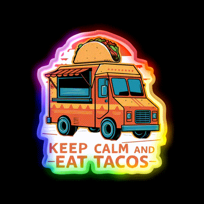 Tacos Car Taco Led Neon Sign Mexican Food Sign Rgb Color - LED neon sign close-up detail