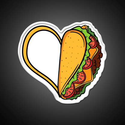 Tacos Heart Mexican Dish Street Food Taquitos Taco Led Neon Sign Rgb Color - Shineneon