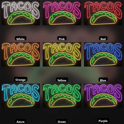 Tacos LED Neon Sign - 05 Color Grid