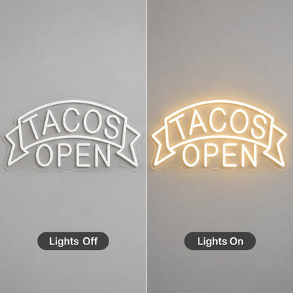 Tacos Open LED Neon Sign - Shineneon