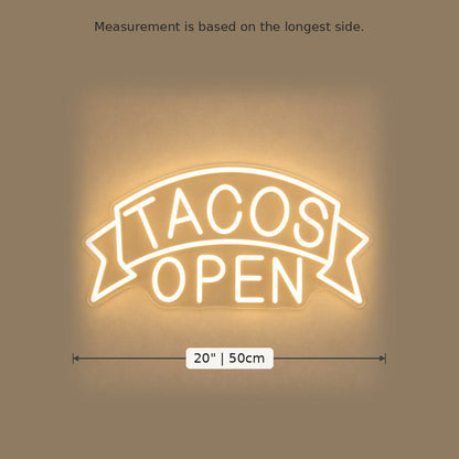 Tacos Open LED Neon Sign - Shineneon