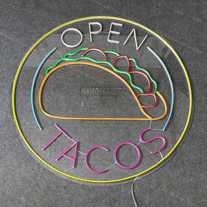 Tacos Open Led Neon Sign For Restaurant Wall Decor | Shineneon