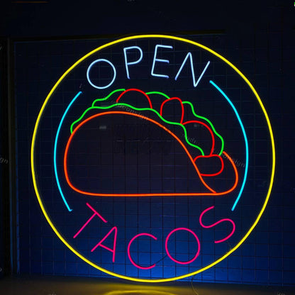 Tacos Open Led Neon Sign Tacos Lover Gift | Shineneon