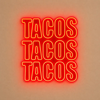 Tacos Tacos Tacos LED Neon Sign - Shineneon
