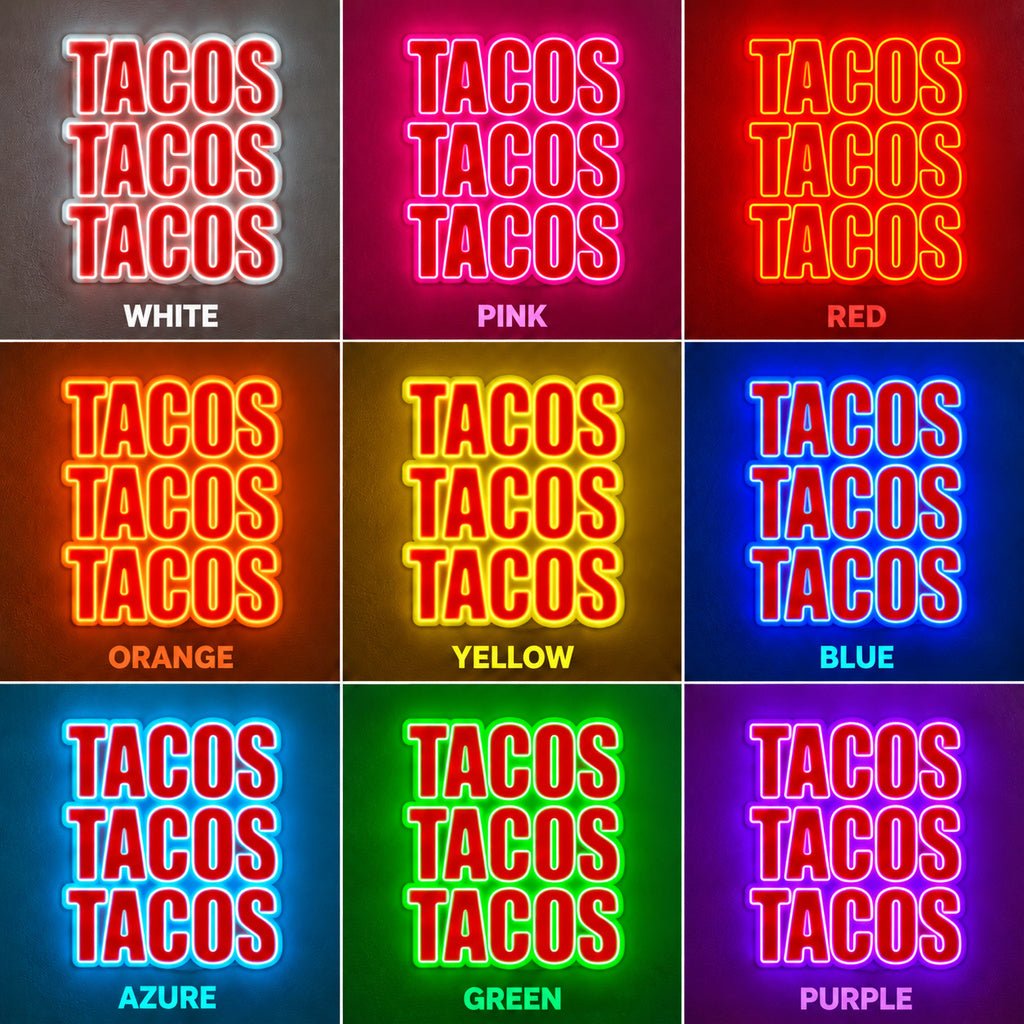 Tacos Tacos Tacos LED Neon Sign - Shineneon