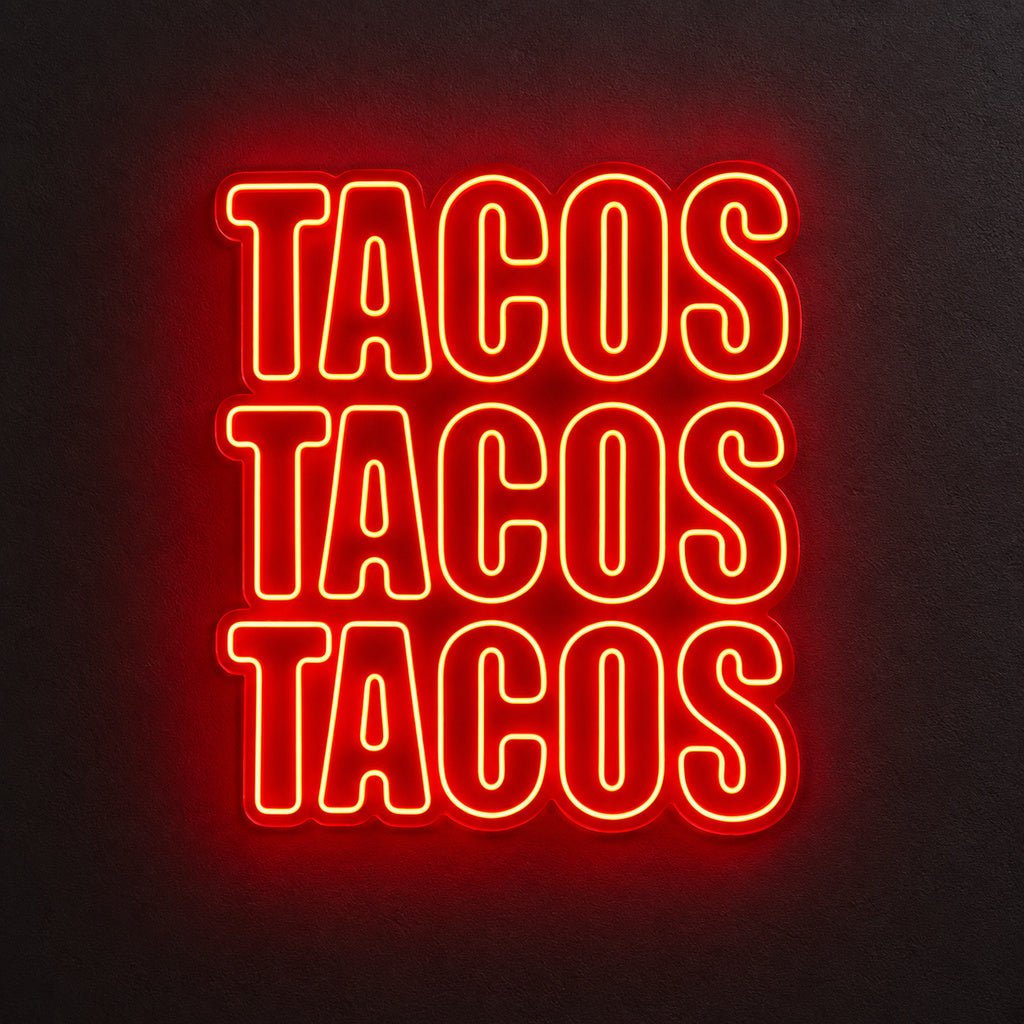 Tacos Tacos Tacos LED Neon Sign - Shineneon