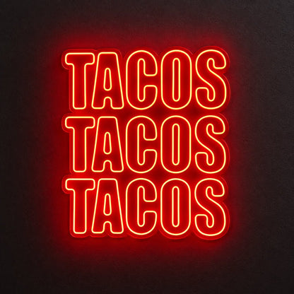 Tacos Tacos Tacos LED Neon Sign - Shineneon