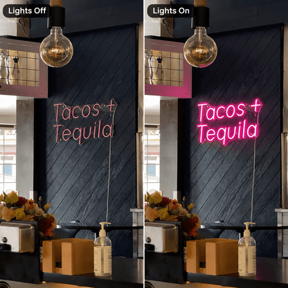 Tacos + Tequila LED Neon Sign - Shineneon