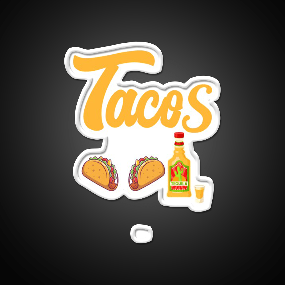 Tacos Tequila Party Drink Tequila Led Neon Sign Rgb Color - Shineneon