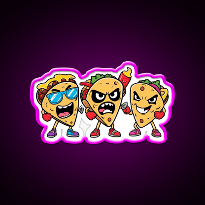 Tacos With Attitude Spicy Humor In Urban Style Taco Led Neon Sign Rgb Color - Shineneon