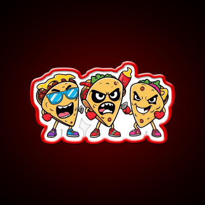 Tacos With Attitude Spicy Humor In Urban Style Taco Led Neon Sign Rgb Color - Shineneon