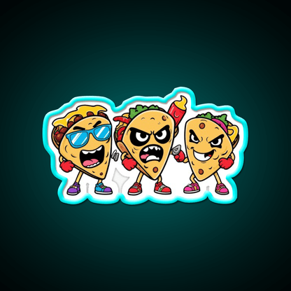 Tacos With Attitude Spicy Humor In Urban Style Taco Led Neon Sign Rgb Color - Shineneon