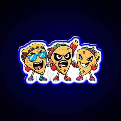 Tacos With Attitude Spicy Humor In Urban Style Taco Led Neon Sign Rgb Color - Shineneon