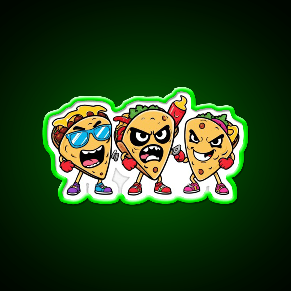 Tacos With Attitude Spicy Humor In Urban Style Taco Led Neon Sign Rgb Color - Shineneon