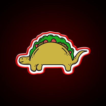 Tacosaurus Taco Led Neon Sign Mexican Food Sign Rgb Color - Shineneon