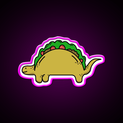 Tacosaurus Taco Led Neon Sign Mexican Food Sign Rgb Color - Shineneon