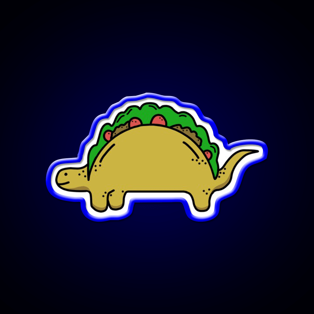 Tacosaurus Taco Led Neon Sign Mexican Food Sign Rgb Color - Shineneon