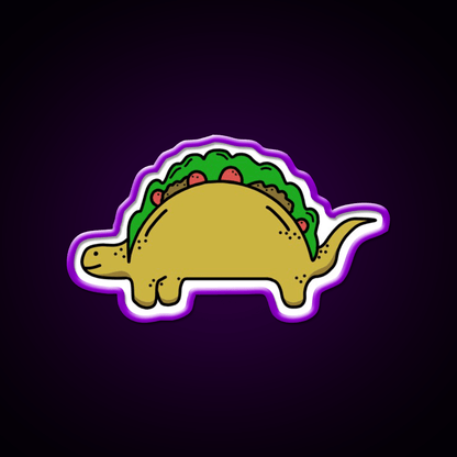 Tacosaurus Taco Led Neon Sign Mexican Food Sign Rgb Color - Shineneon