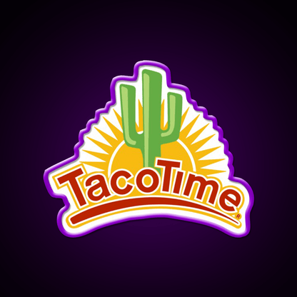 Tacotime Resto Fast Food Led Neon Sign For Burger Place Rgb Color - Shineneon