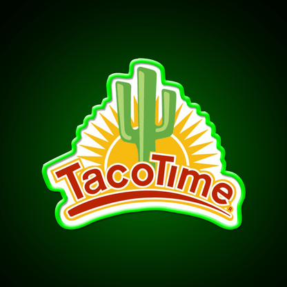 Tacotime Resto Fast Food Led Neon Sign For Burger Place Rgb Color - Shineneon