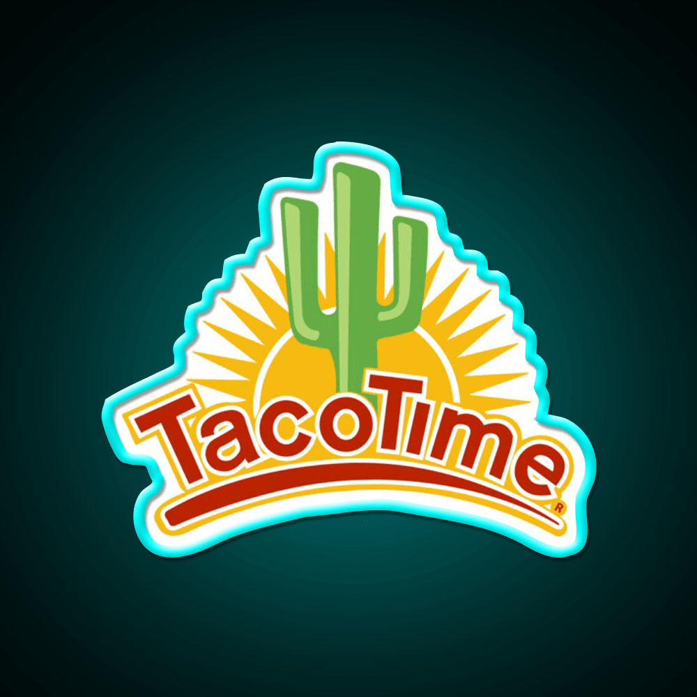 Tacotime Resto Fast Food Led Neon Sign For Burger Place Rgb Color - Shineneon