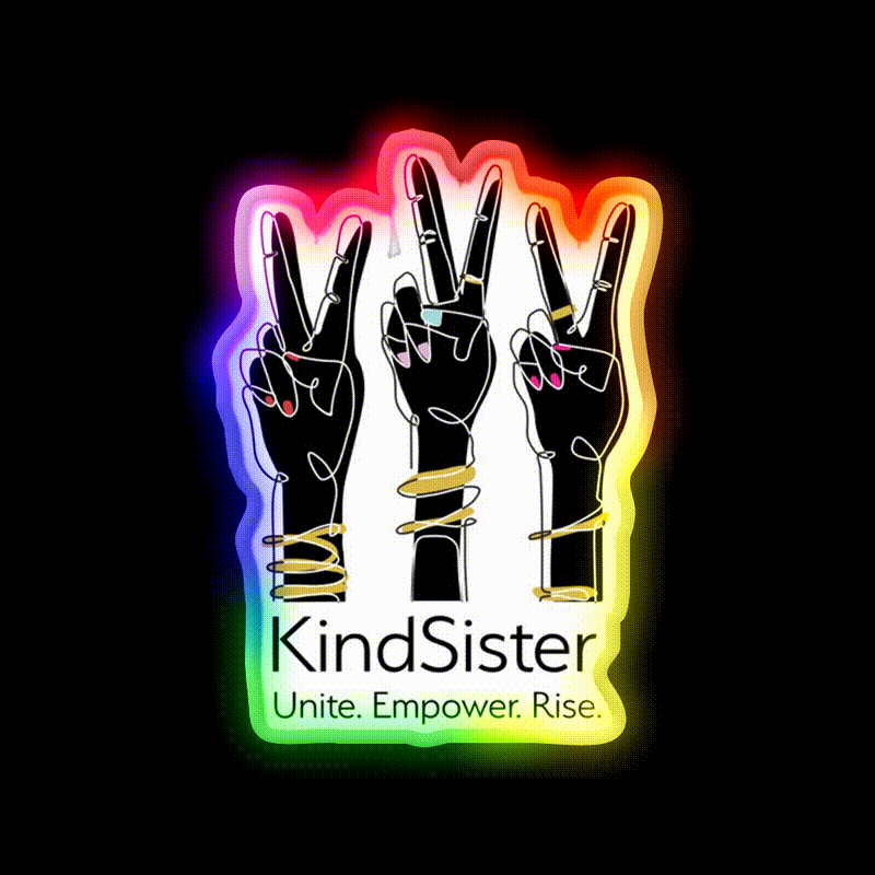 Tagline Bottom Midnight Nail Salon Led Neon Sign Rgb Color - LED neon sign close-up detail