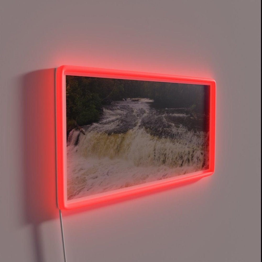 Tahquamenon Falls Lower Rgb Led Neon Sign - Shineneon