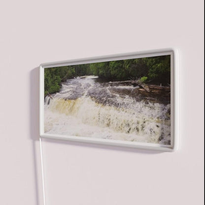 Tahquamenon Falls Lower Rgb Led Neon Sign - Shineneon
