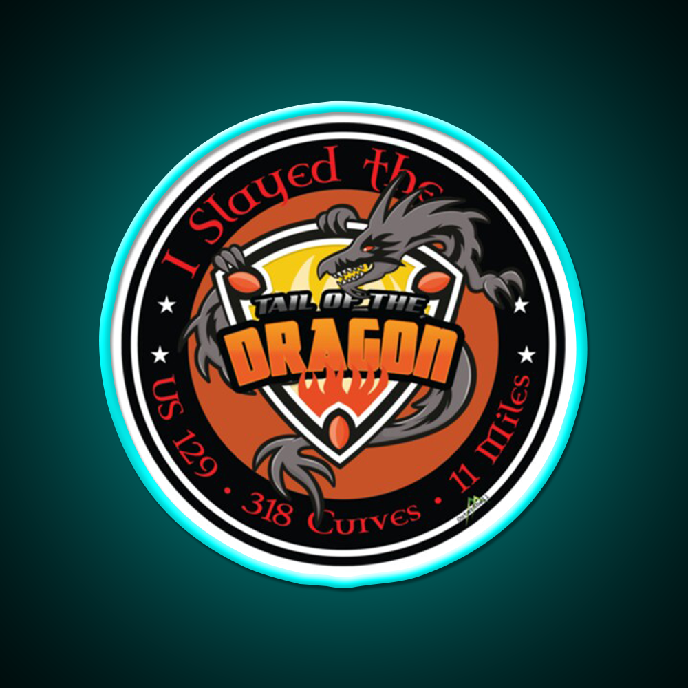 Tail Of The Dragon Road Us 129 Sports Car Whiskey Drink Bar Led Neon Sign Rgb Color