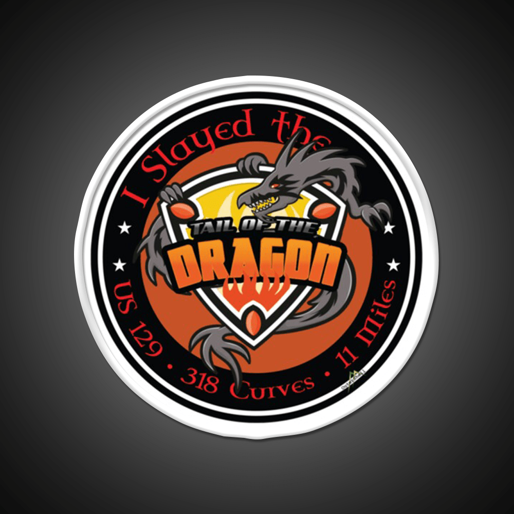 Tail Of The Dragon Road Us 129 Sports Car Whiskey Drink Bar Led Neon Sign Rgb Color - Shineneon