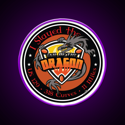 Tail Of The Dragon Road Us 129 Sports Car Whiskey Drink Bar Led Neon Sign Rgb Color - Shineneon