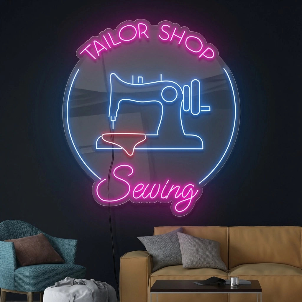 Tailor Shop Sewing LED Neon Sign - 01 Original Product Image