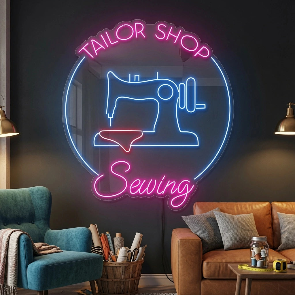 Tailor Shop Sewing LED Neon Sign - 02 High-Converting Product Image