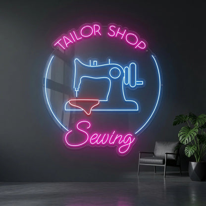 Tailor Shop Sewing Wall Decor LED Neon Sign - 04 Size Image