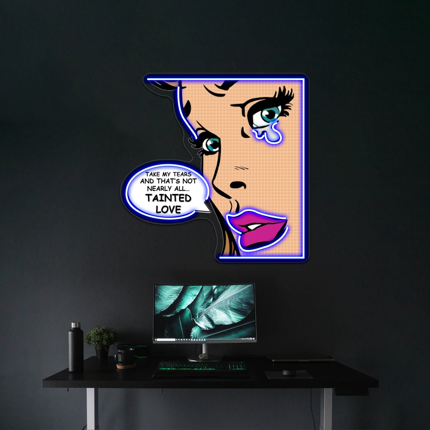 Tainted Love Pop Art Soft Cell Artwork Neon Signs For Sale