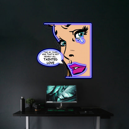 Tainted Love Pop Art Soft Cell Artwork Neon Signs For Sale