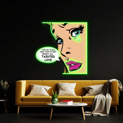 Tainted Love Pop Art Soft Cell Artwork Neon Signs For Sale