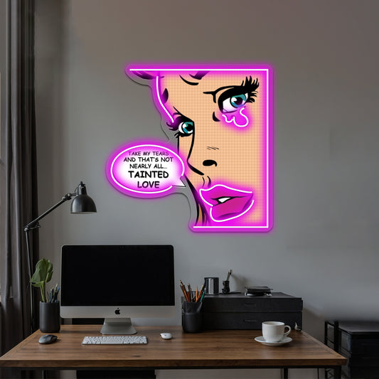 Tainted Love Pop Art Soft Cell Artwork Neon Signs For Sale