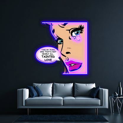 Tainted Love Pop Art Soft Cell Artwork Neon Signs For Sale