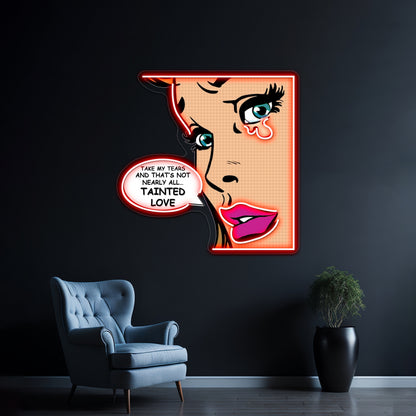 Tainted Love Pop Art Soft Cell Artwork Neon Signs For Sale