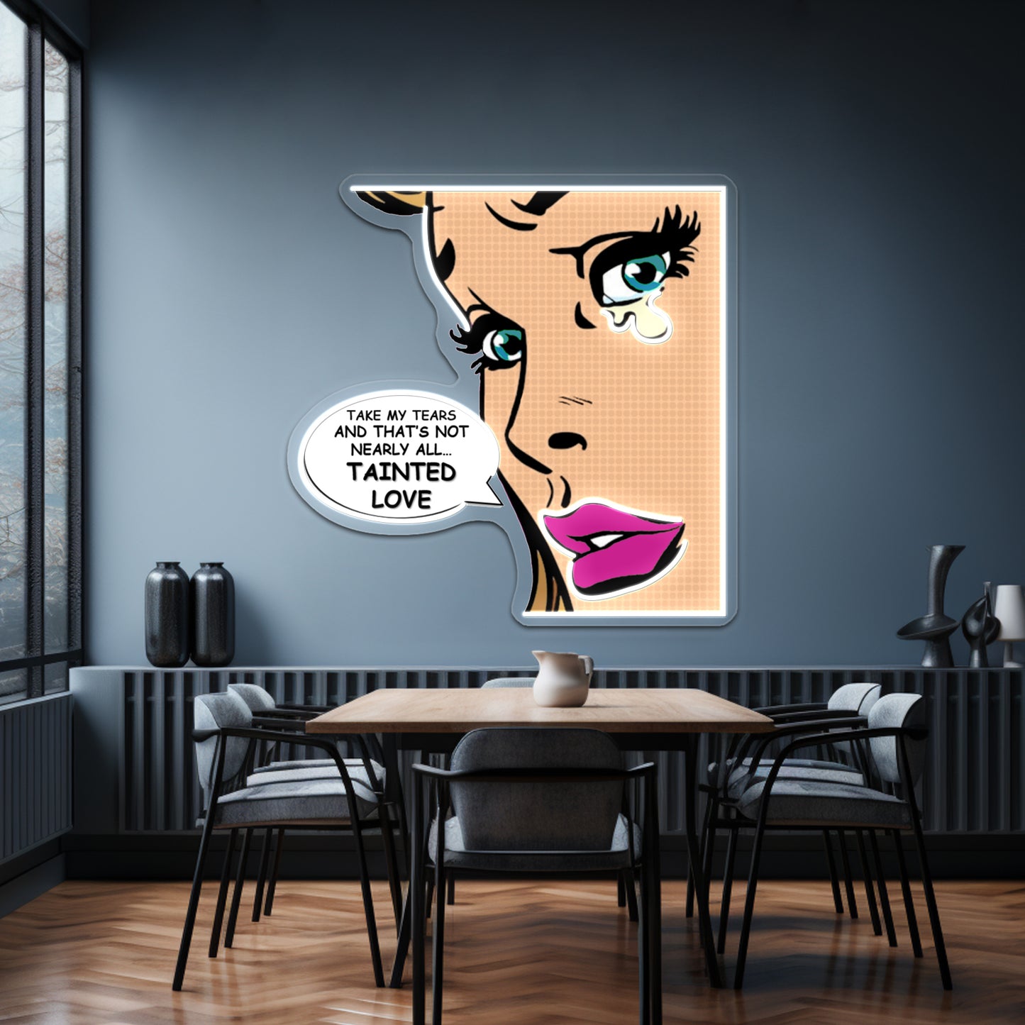 Tainted Love Pop Art Soft Cell Artwork Neon Signs For Sale