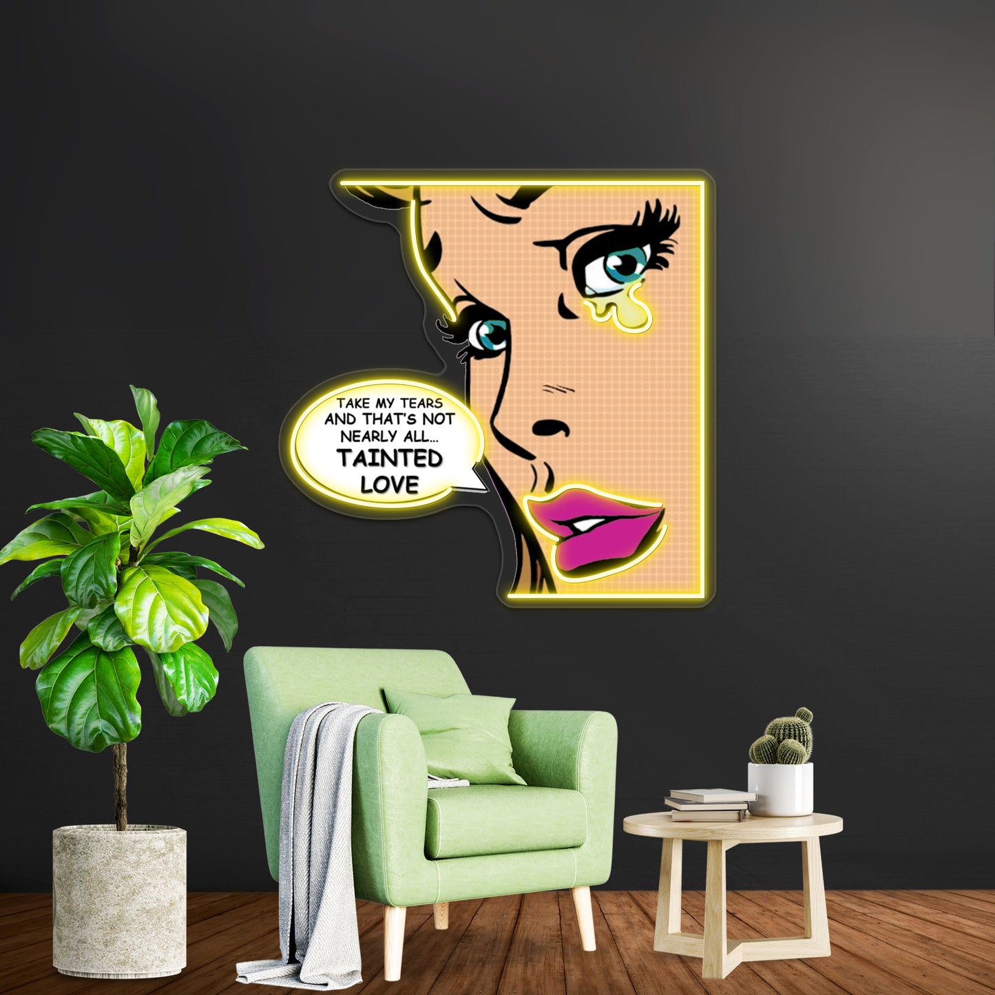 Tainted Love Pop Art Soft Cell Artwork Neon Signs For Sale