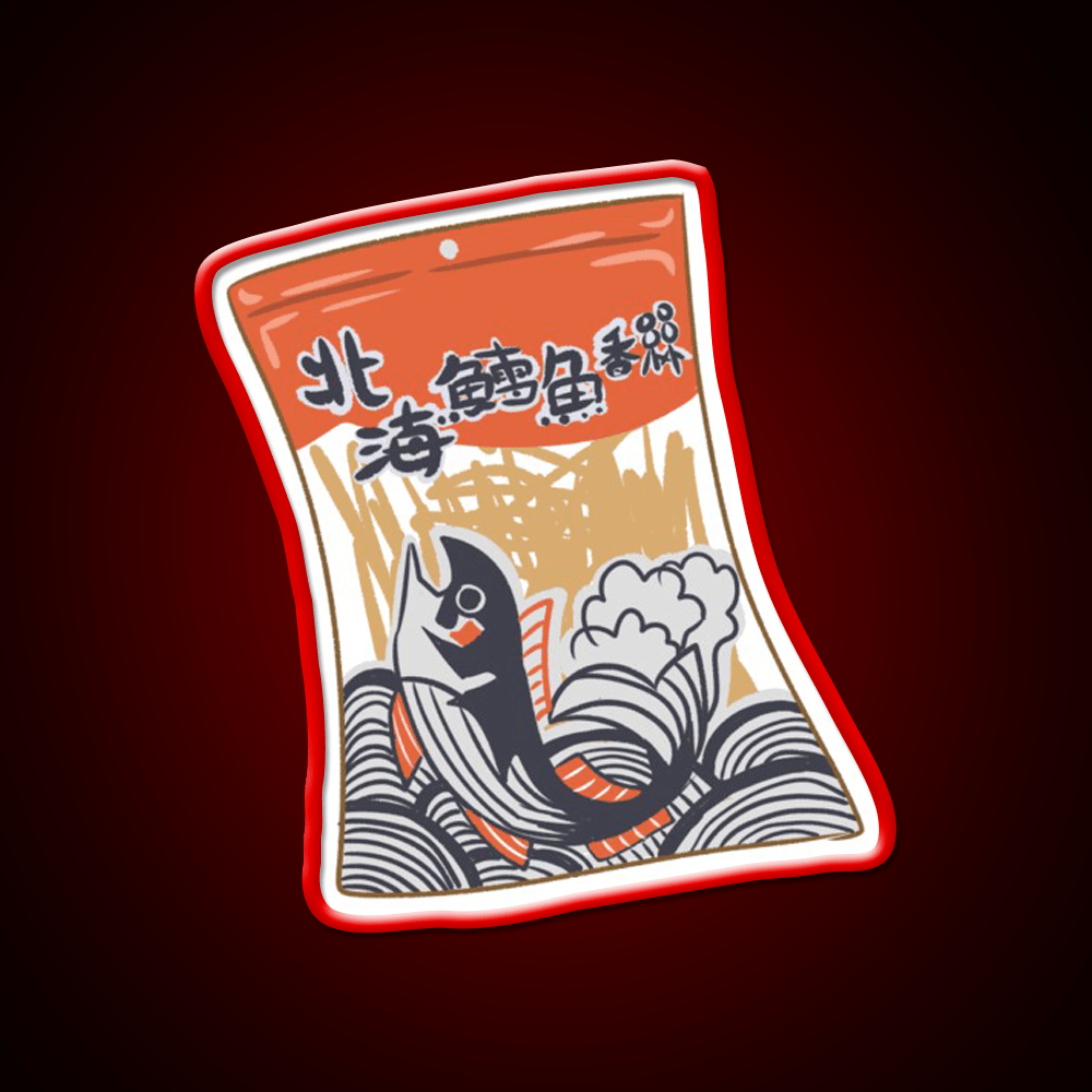 Taiwanese Dried Fish Snack Food Led Neon Sign Rgb Color - Shineneon