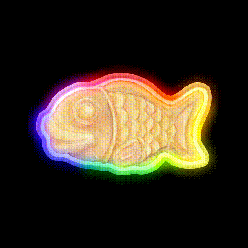 Taiyaki Asian Cultural Led Neon Sign Rgb Color - LED neon sign close-up detail