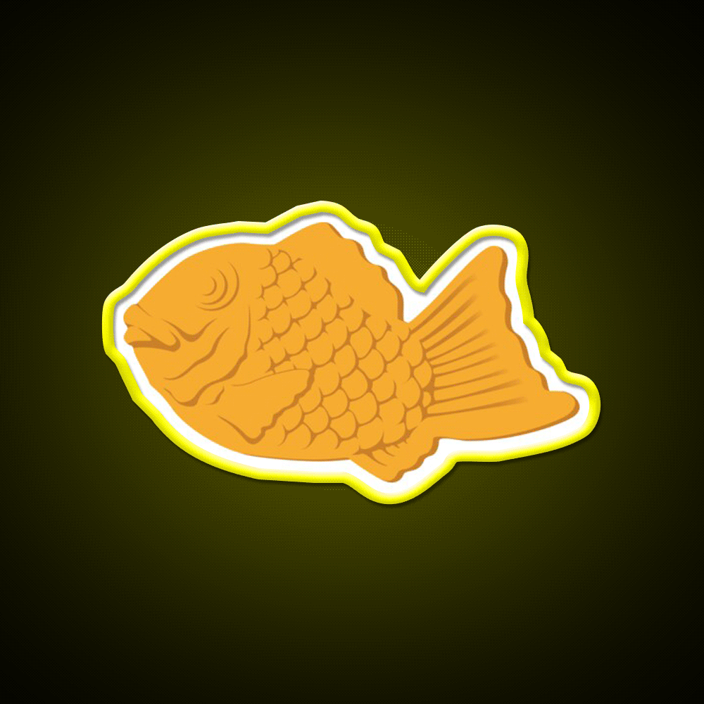 Taiyaki Japanese Snack Food Led Neon Sign Rgb Color - Custom LED neon sign front view