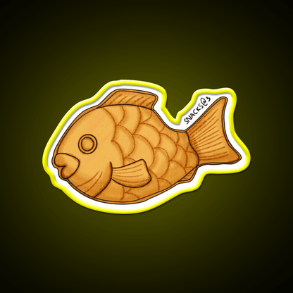 Taiyaki The Baked Fish Shaped Pastry Snack Food Led Neon Sign Rgb Color - Shineneon
