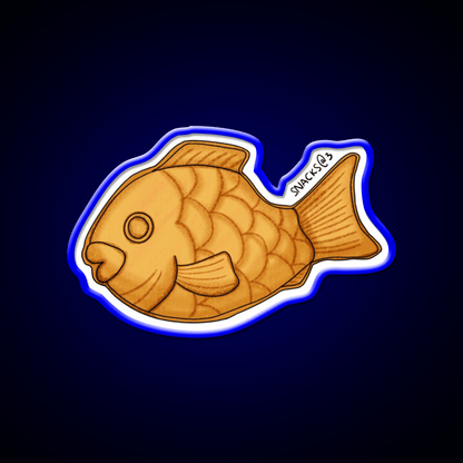 Taiyaki The Baked Fish Shaped Pastry Snack Food Led Neon Sign Rgb Color - Shineneon