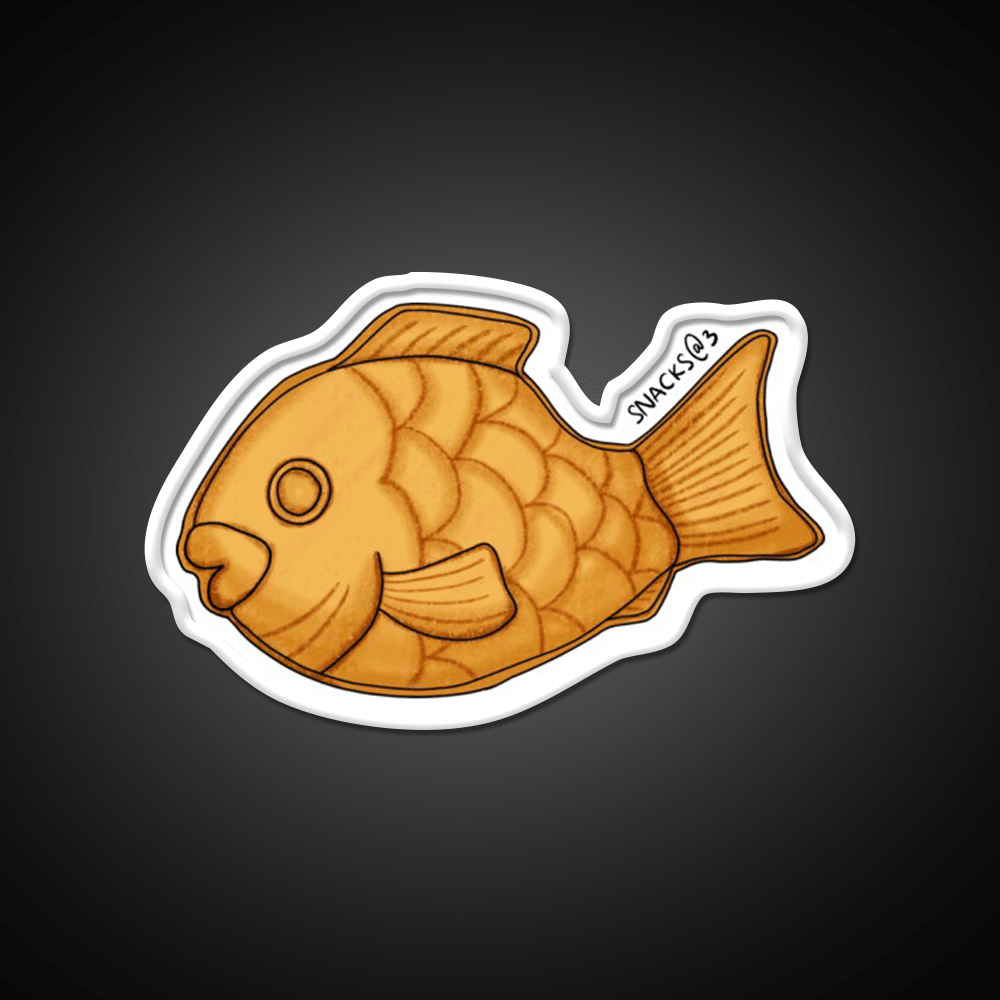 Taiyaki The Baked Fish Shaped Pastry Snack Food Led Neon Sign Rgb Color - Shineneon