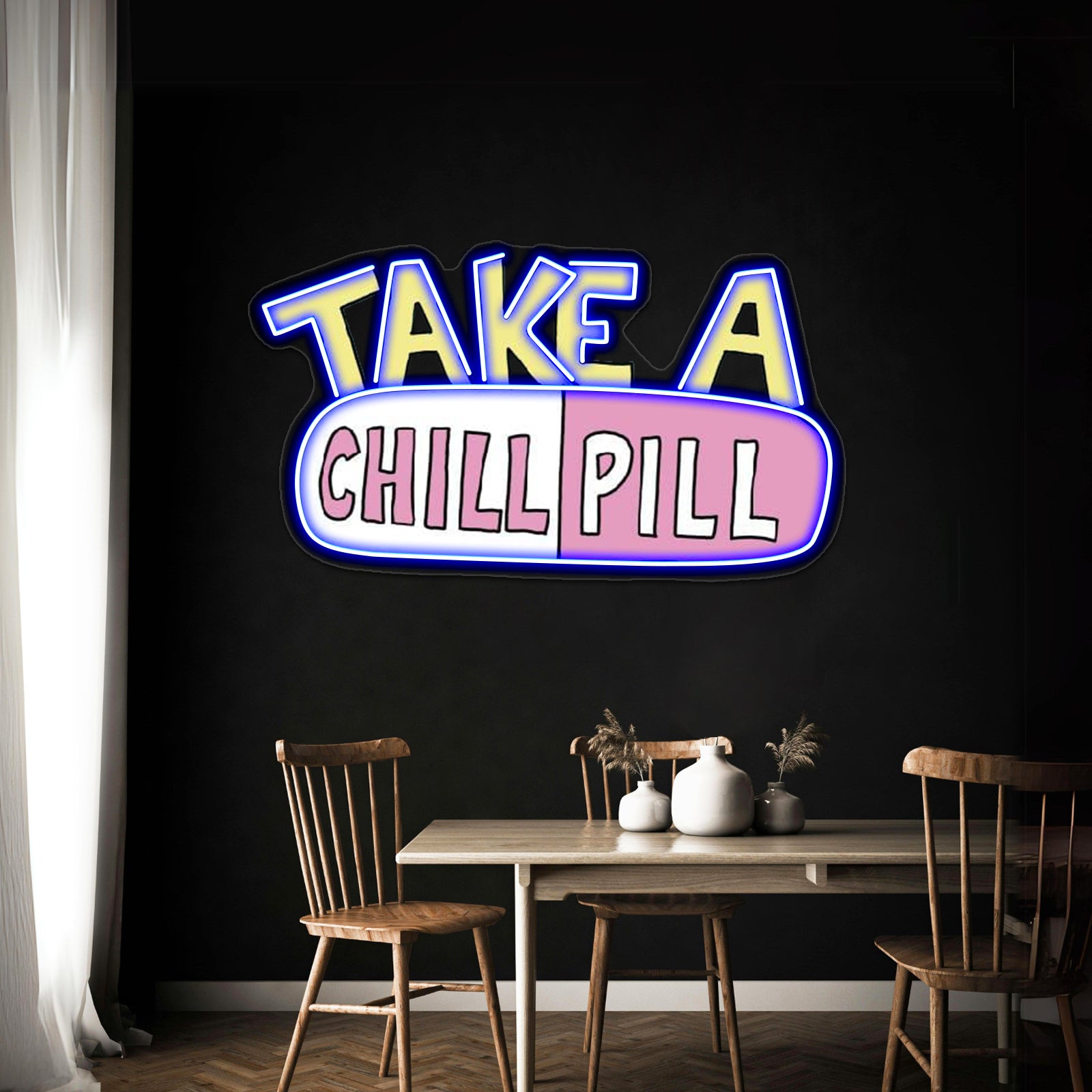 Take A Chill Pill Neon Sign Artwork For Neon Sign Art | Shineneon